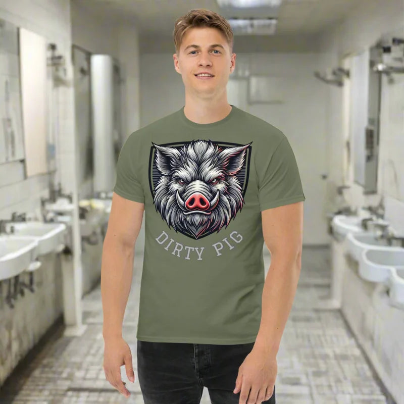 DIRTY PIG Deviant Pig Face Fetish Classic T-Shirt - Doggy styled, Men’s clothing, Pig, T-Shirts