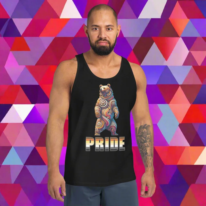 PRIDE Macho Grizzly Bear Slang Tank Top