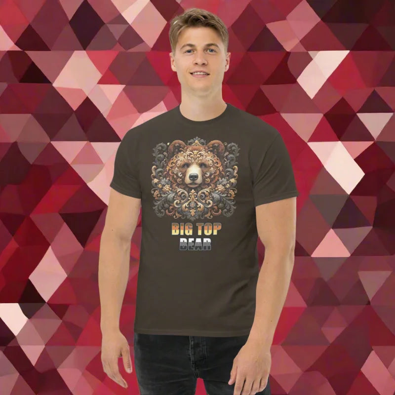 BIG TOP BEAR Face Fancy Filigree Style Classic T-Shirt - Unisex Classic Short Sleeve T-Shirt - Bear, Daddy, Doggy