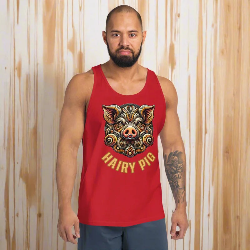 HAIRY PIG Rough Pig Face Fetish Tank Top