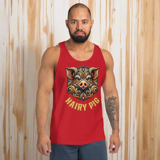 HAIRY PIG Rough Pig Face Fetish Tank Top