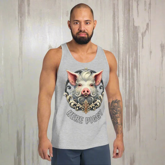 HERE PIGGY Country Face Fetish Tank Top
