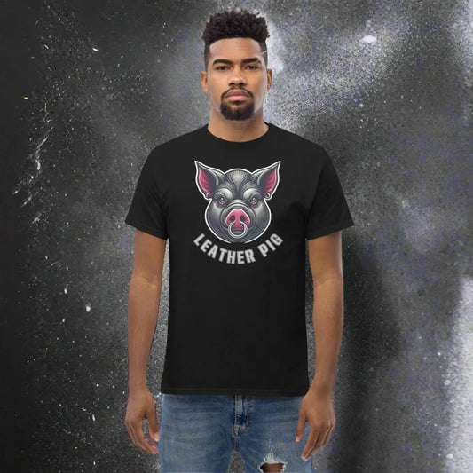 LEATHER PIG Grunter Pig Face Fetish Classic T-Shirt