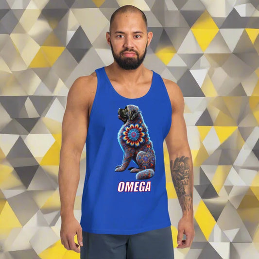 OMEGA Sitting Pup Role Pride Tank Top - Doggy styled, He, He T-Shirts, LGBTQ + , Men’s Clothing
