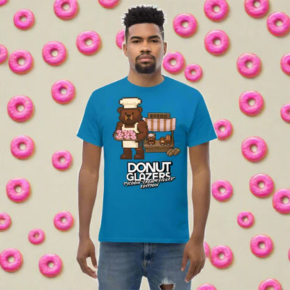 Blue donut graphic sleeveless muscle t-shirt from 8-Bit Pixel Daddy Bakery Doggy Styled Clothes