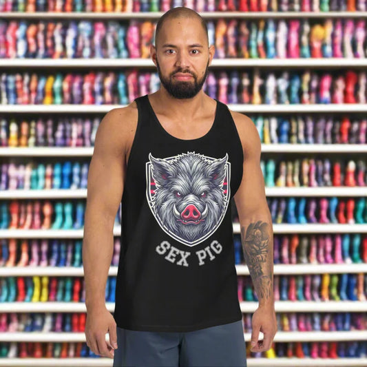 SEX PIG Horny Pig Face Fetish Tank Top