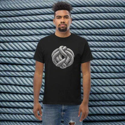 Black t-shirt with stylish rope knot design for comfy doggy styled clothes lovers