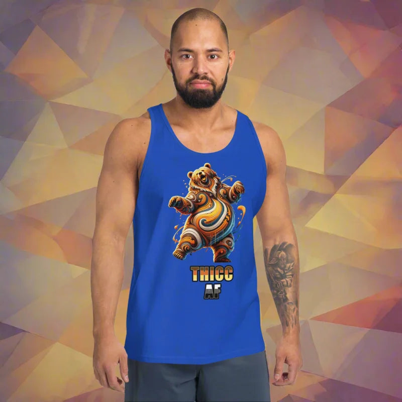 THICC AF Dancing Bear Pride Tank Top