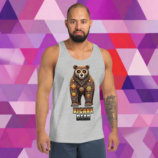 XICANA BEAR Calavera “Day of the Dead” Bear Slang Tank Top